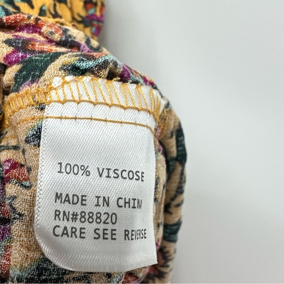 Cynthia Rowley Size Large Golden Floral Print Sleevless Tunic Top NWT - Picture 5 of 6